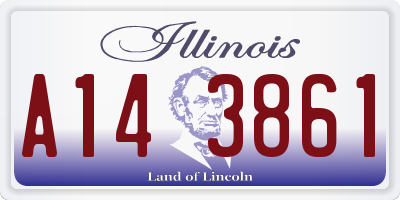 IL license plate A143861