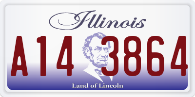 IL license plate A143864