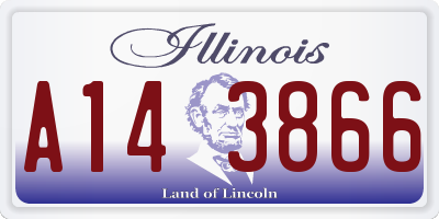 IL license plate A143866