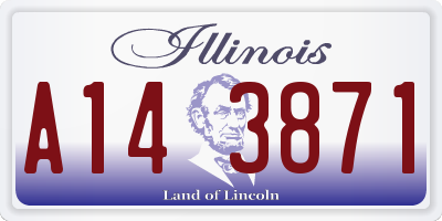 IL license plate A143871