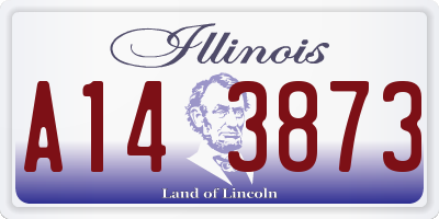 IL license plate A143873