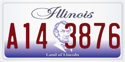 IL license plate A143876