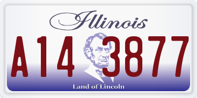 IL license plate A143877