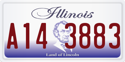 IL license plate A143883