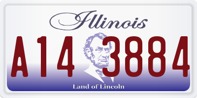 IL license plate A143884