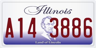 IL license plate A143886