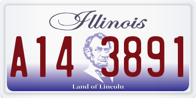 IL license plate A143891