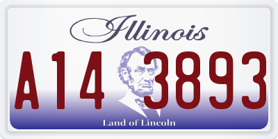 IL license plate A143893