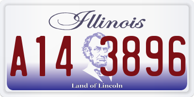 IL license plate A143896