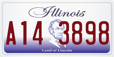 IL license plate A143898