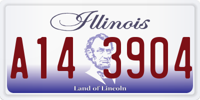 IL license plate A143904