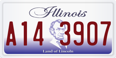 IL license plate A143907