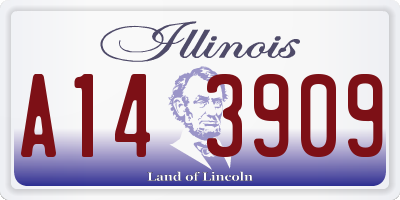 IL license plate A143909