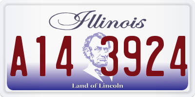 IL license plate A143924