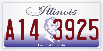 IL license plate A143925