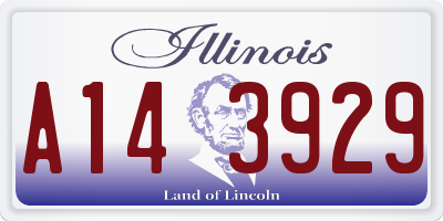 IL license plate A143929