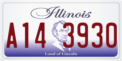 IL license plate A143930