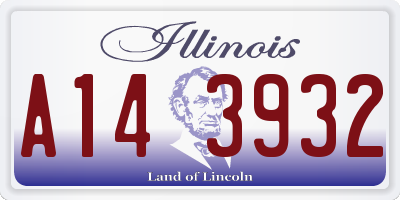 IL license plate A143932