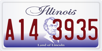 IL license plate A143935