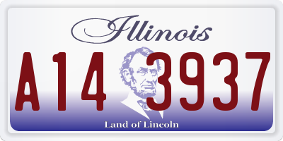 IL license plate A143937