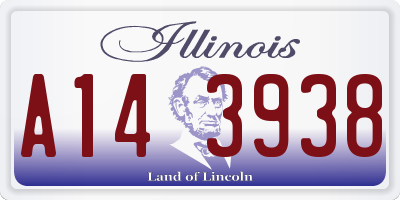 IL license plate A143938