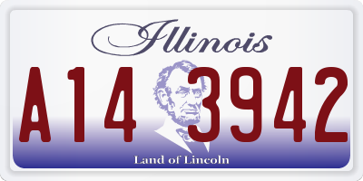 IL license plate A143942