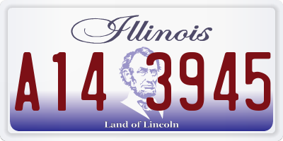 IL license plate A143945