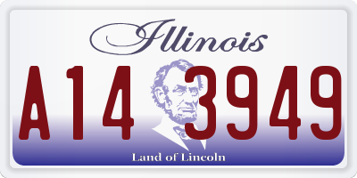 IL license plate A143949
