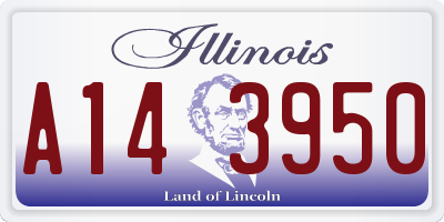 IL license plate A143950
