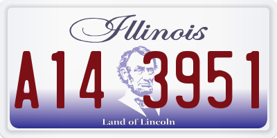 IL license plate A143951