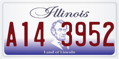 IL license plate A143952