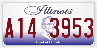 IL license plate A143953