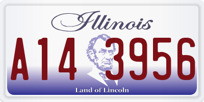 IL license plate A143956