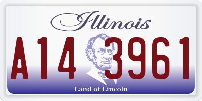 IL license plate A143961