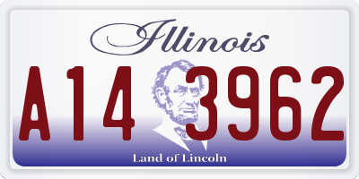 IL license plate A143962