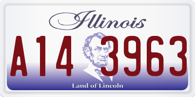 IL license plate A143963