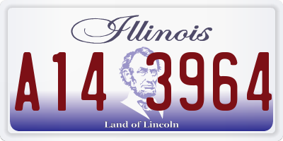 IL license plate A143964