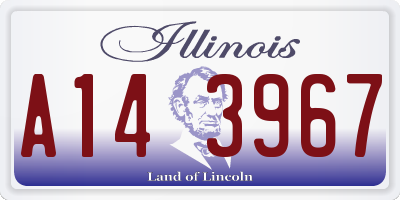 IL license plate A143967