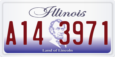 IL license plate A143971