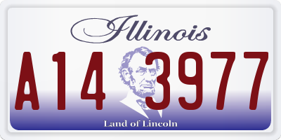 IL license plate A143977