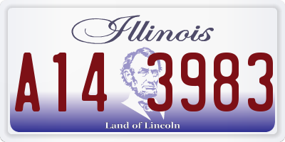 IL license plate A143983