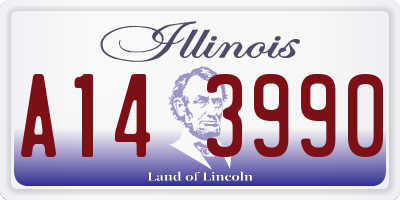 IL license plate A143990