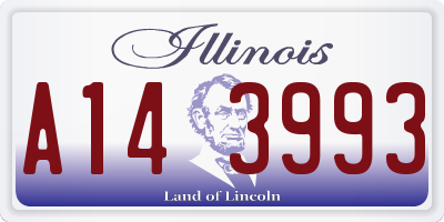 IL license plate A143993