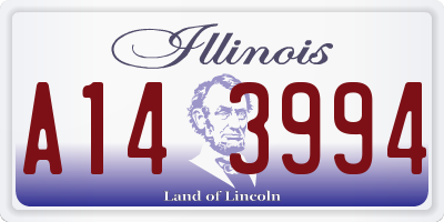 IL license plate A143994