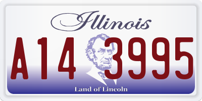 IL license plate A143995