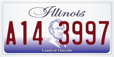IL license plate A143997