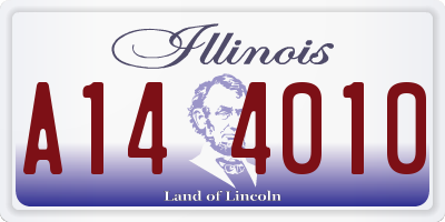 IL license plate A144010