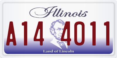 IL license plate A144011