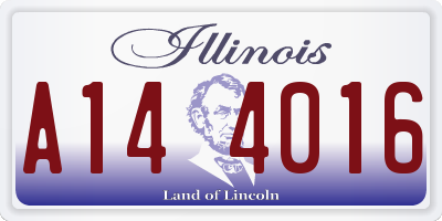 IL license plate A144016