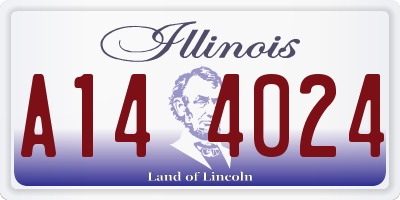 IL license plate A144024